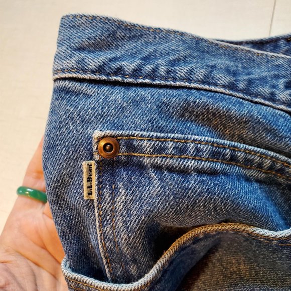 Vintage Men's L.L. Bean Relaxed Fit Flannel Plaid Lined Jeans 40x30 - Picture 8 of 15